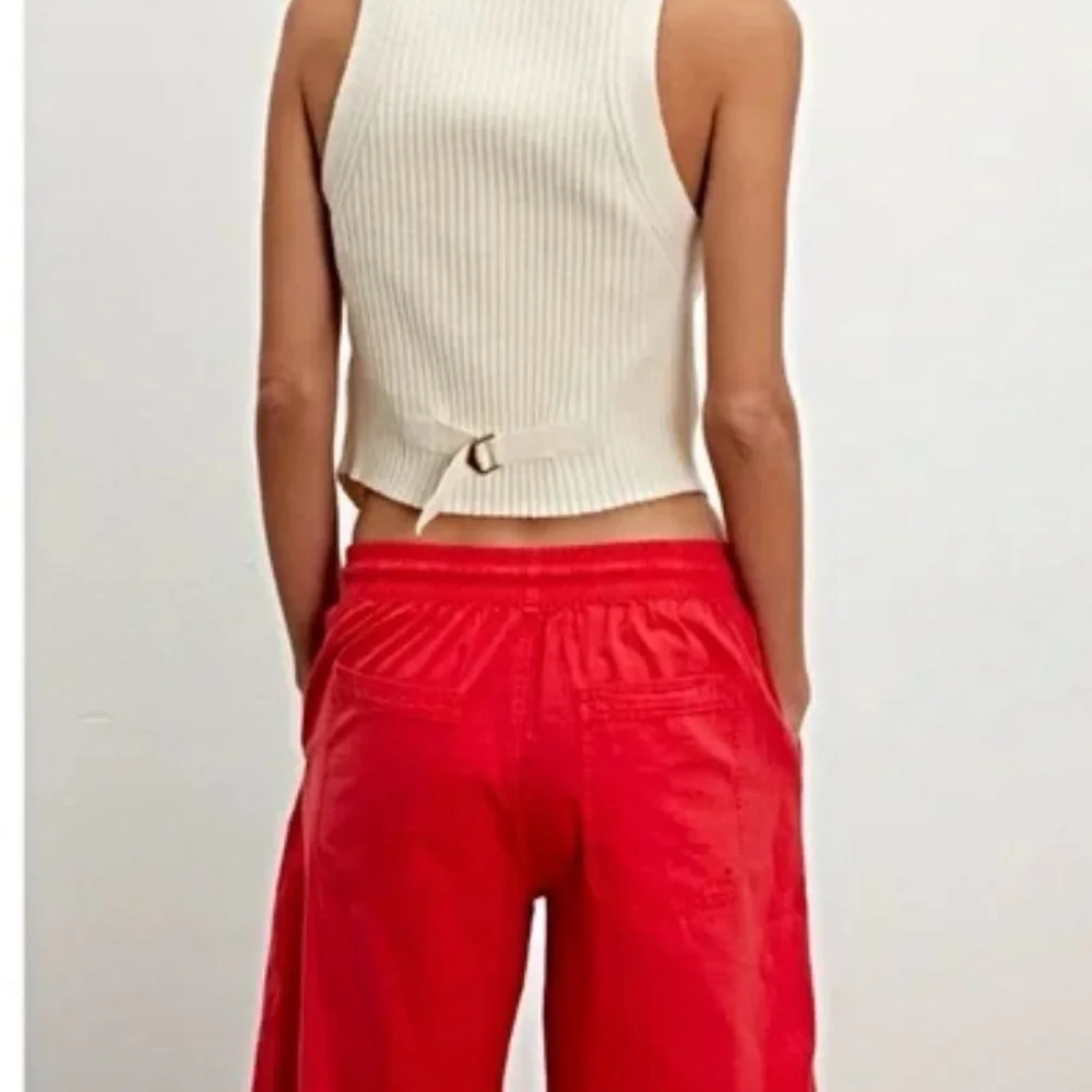 Free People Saylor Poplin Pull-on Shorts Vibrant Red Women's Bermudas